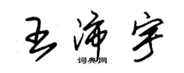 朱錫榮王沛宇草書個性簽名怎么寫