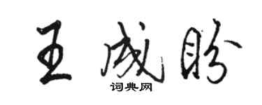 駱恆光王成盼行書個性簽名怎么寫