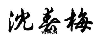 胡問遂沈春梅行書個性簽名怎么寫