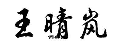 胡問遂王晴嵐行書個性簽名怎么寫