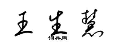 梁錦英王生慧草書個性簽名怎么寫