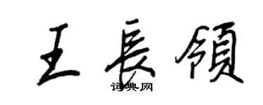 王正良王長領行書個性簽名怎么寫