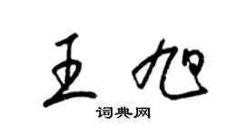 梁錦英王旭草書個性簽名怎么寫