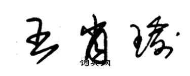 朱錫榮王肖瑜草書個性簽名怎么寫