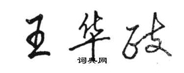 駱恆光王華政行書個性簽名怎么寫