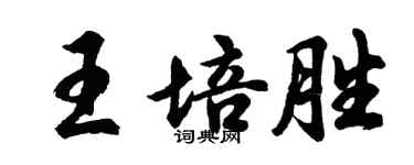 胡問遂王培勝行書個性簽名怎么寫