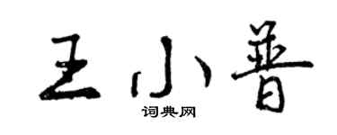曾慶福王小普行書個性簽名怎么寫