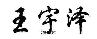 胡問遂王宇澤行書個性簽名怎么寫