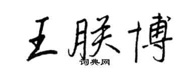 王正良王朕博行書個性簽名怎么寫