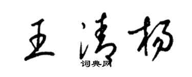 梁錦英王清楊草書個性簽名怎么寫