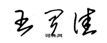 朱錫榮王聞佳草書個性簽名怎么寫