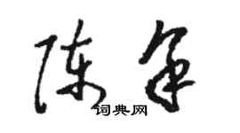駱恆光陳余草書個性簽名怎么寫