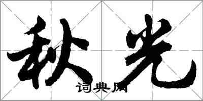 胡問遂秋光行書怎么寫