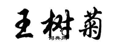 胡問遂王樹菊行書個性簽名怎么寫