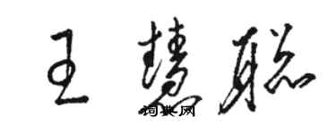 駱恆光王慧聰草書個性簽名怎么寫