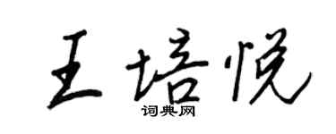 王正良王培悅行書個性簽名怎么寫
