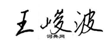 王正良王峻波行書個性簽名怎么寫