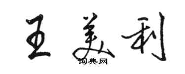 駱恆光王美利行書個性簽名怎么寫