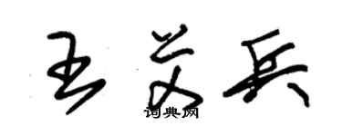 朱錫榮王艾兵草書個性簽名怎么寫