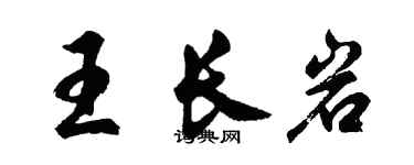 胡問遂王長岩行書個性簽名怎么寫