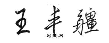 駱恆光王豐疆行書個性簽名怎么寫