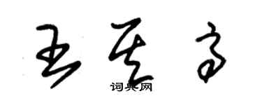 朱錫榮王其高草書個性簽名怎么寫