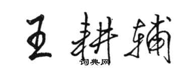駱恆光王耕輔行書個性簽名怎么寫