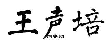 翁闓運王聲培楷書個性簽名怎么寫