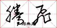 朱錫榮騰飛草書怎么寫