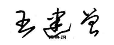 朱錫榮王建曾草書個性簽名怎么寫
