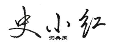 駱恆光史小紅行書個性簽名怎么寫