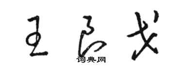 駱恆光王良戈草書個性簽名怎么寫