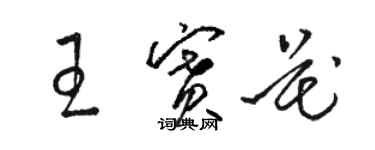 駱恆光王賽花草書個性簽名怎么寫