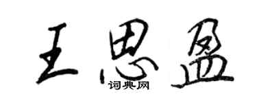 王正良王思盈行書個性簽名怎么寫