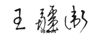 駱恆光王疆衛草書個性簽名怎么寫