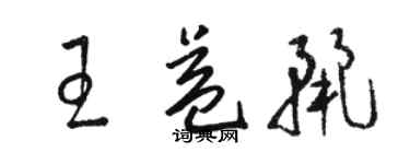 駱恆光王益麗草書個性簽名怎么寫