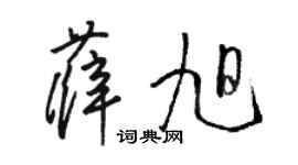 駱恆光薛旭草書個性簽名怎么寫