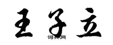 胡問遂王子立行書個性簽名怎么寫
