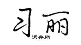 曾慶福習麗行書個性簽名怎么寫