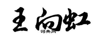 胡問遂王向虹行書個性簽名怎么寫
