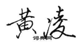 駱恆光黃凌行書個性簽名怎么寫