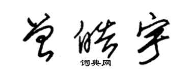 朱錫榮曾皓宇草書個性簽名怎么寫