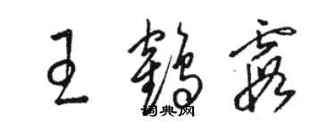 駱恆光王鶴霞草書個性簽名怎么寫