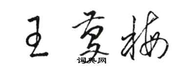 駱恆光王慶梅草書個性簽名怎么寫