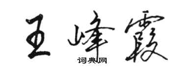 駱恆光王峰霞行書個性簽名怎么寫