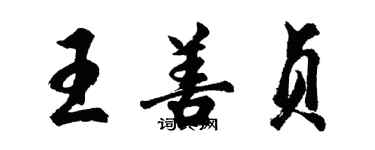 胡問遂王善貞行書個性簽名怎么寫