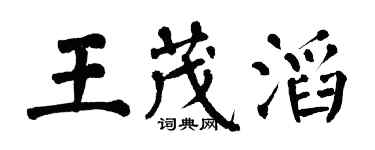 翁闓運王茂滔楷書個性簽名怎么寫