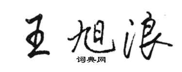 駱恆光王旭浪行書個性簽名怎么寫