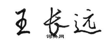 駱恆光王長遠行書個性簽名怎么寫