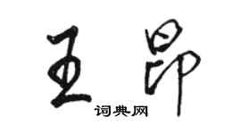 駱恆光王昂行書個性簽名怎么寫